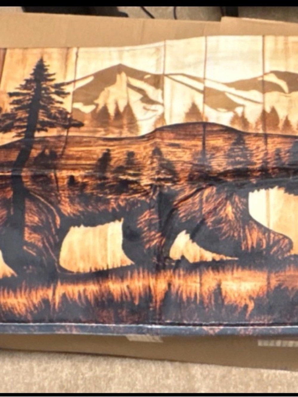 Woodland Bear 3Piece Shower Set in Brown and Black